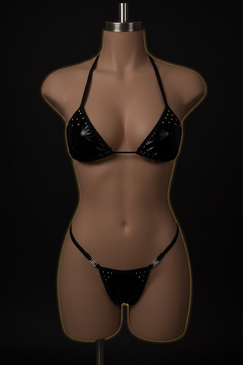 Black Heart Bliss Microkini Set – Midnight Prism - Jersei Love Exotic Wear