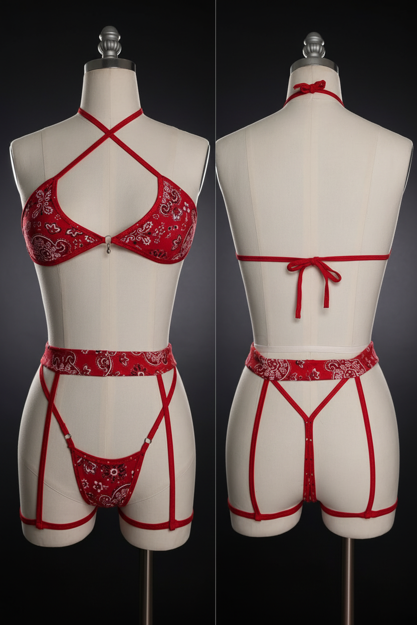 Pretty Problems Microkini Set with Garter Belt - Jersei Love Exotic Wear